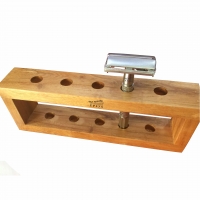 Safety Razor with wood stand
